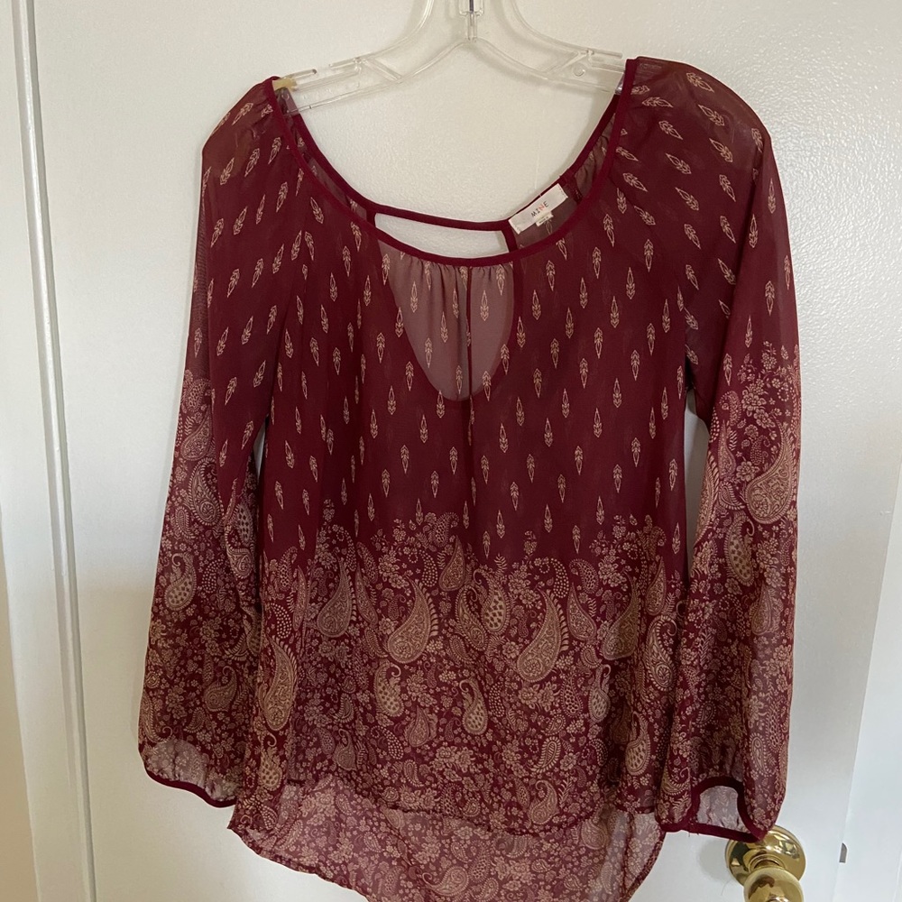 Flowy Patterned Blouse